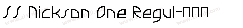 SS Nickson One Regul字体转换